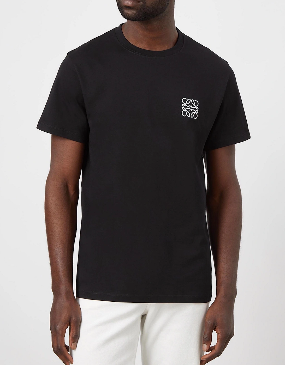 Anagram Embroidered Logo T-Shirt in Black