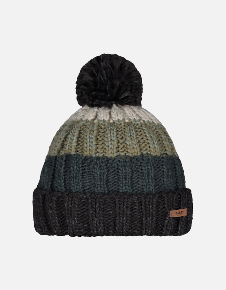 Mens Wilhelm Cuffed Mixed Knit Knitted Bobble Hat