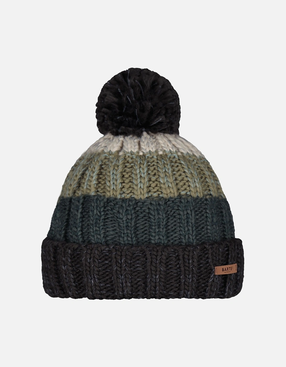 Mens Wilhelm Cuffed Mixed Knit Knitted Bobble Hat, 2 of 1