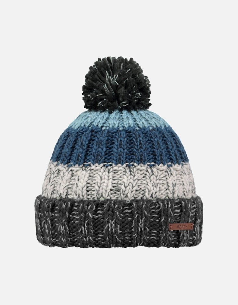 Mens Wilhelm Cuffed Mixed Knit Knitted Bobble Hat