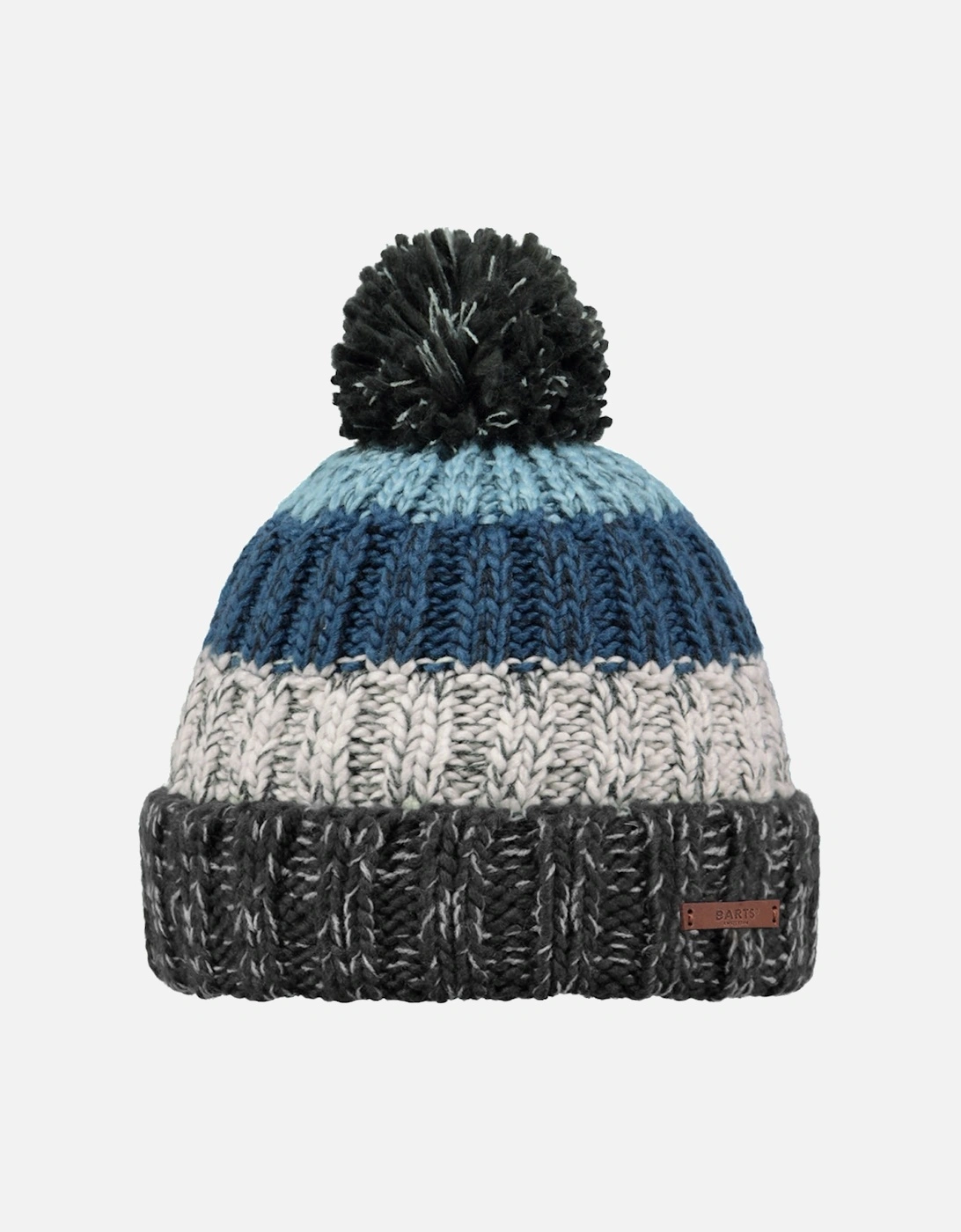 Mens Wilhelm Cuffed Mixed Knit Knitted Bobble Hat, 2 of 1