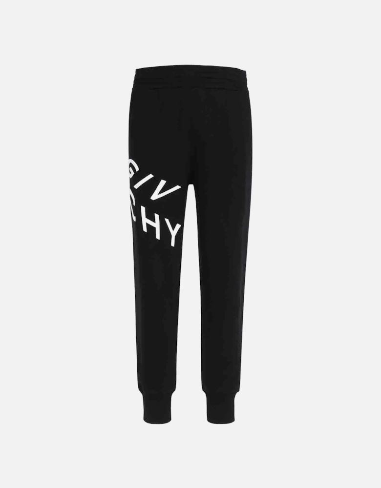 Refracted Embroidered Logo Joggers in Black