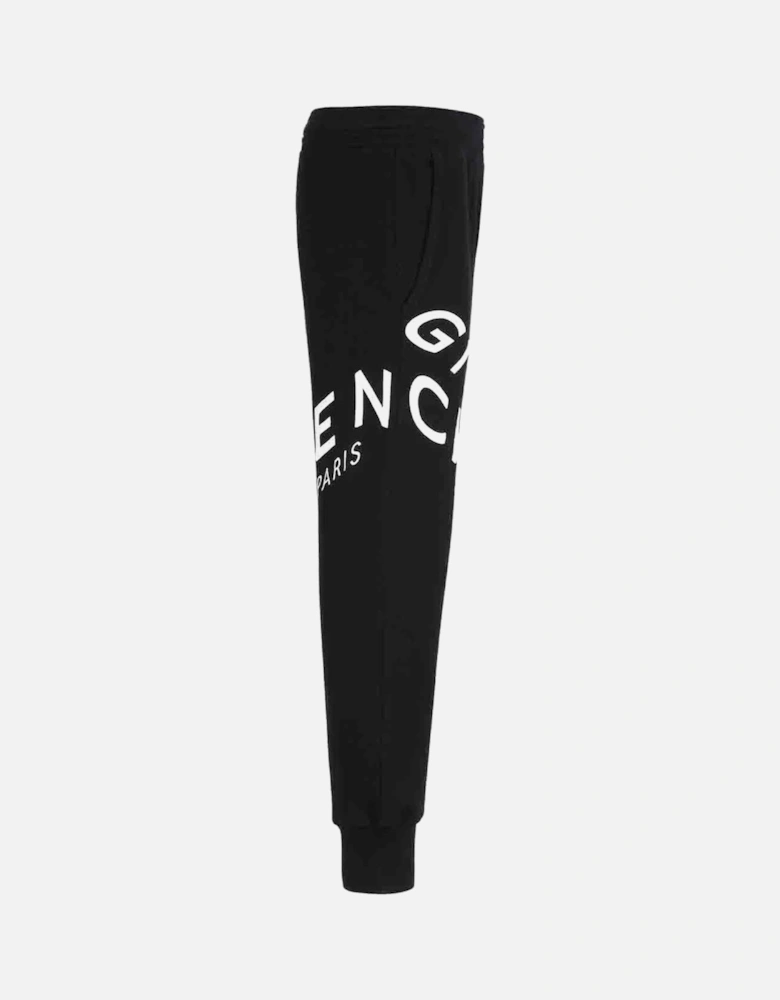 Refracted Embroidered Logo Joggers in Black