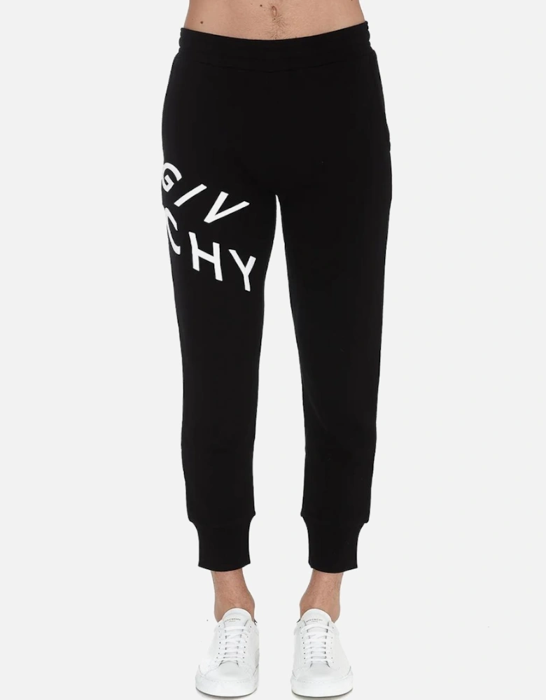 Refracted Embroidered Logo Joggers in Black