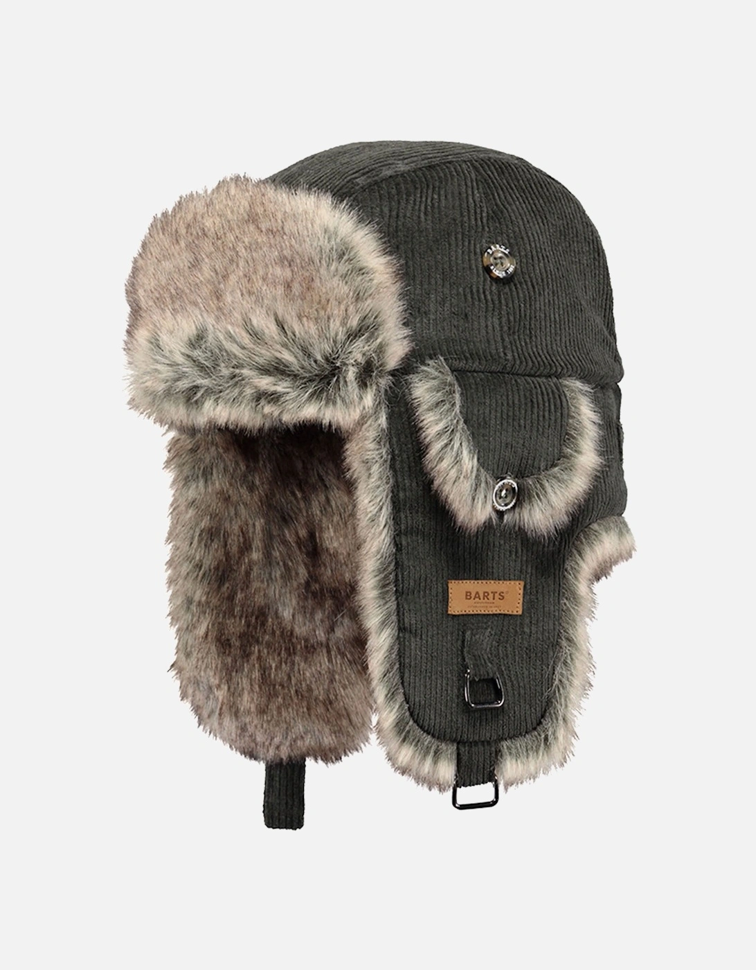 Barts Women's Barts Rib Cord Faux Fur Lining Strap Bomber Hat - Brown