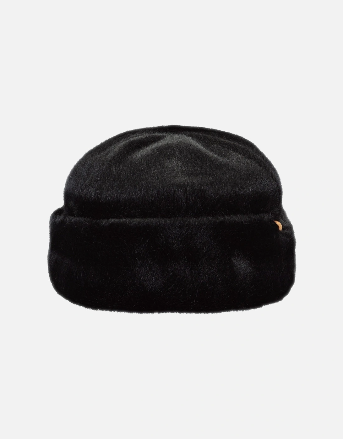 Women's Barts Womens Cherrybush Faux Fur Cuffed Beanie Hat - Black - Size: ONE size