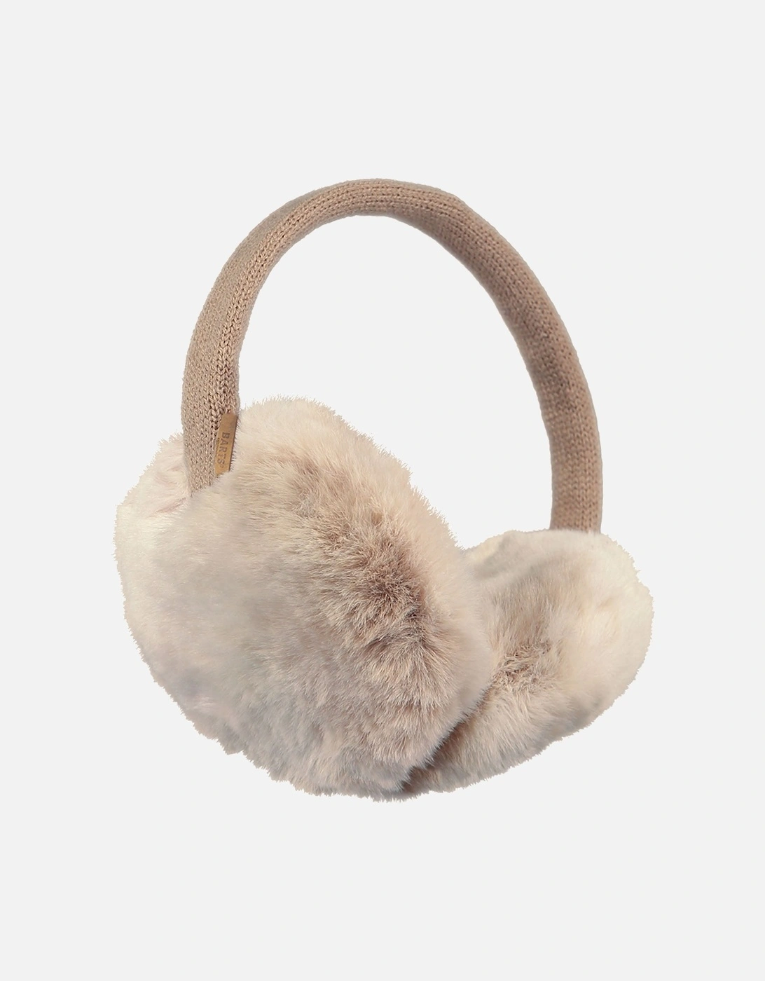 Womens Faux Fur Cable Knit Earmuffs, 2 of 1