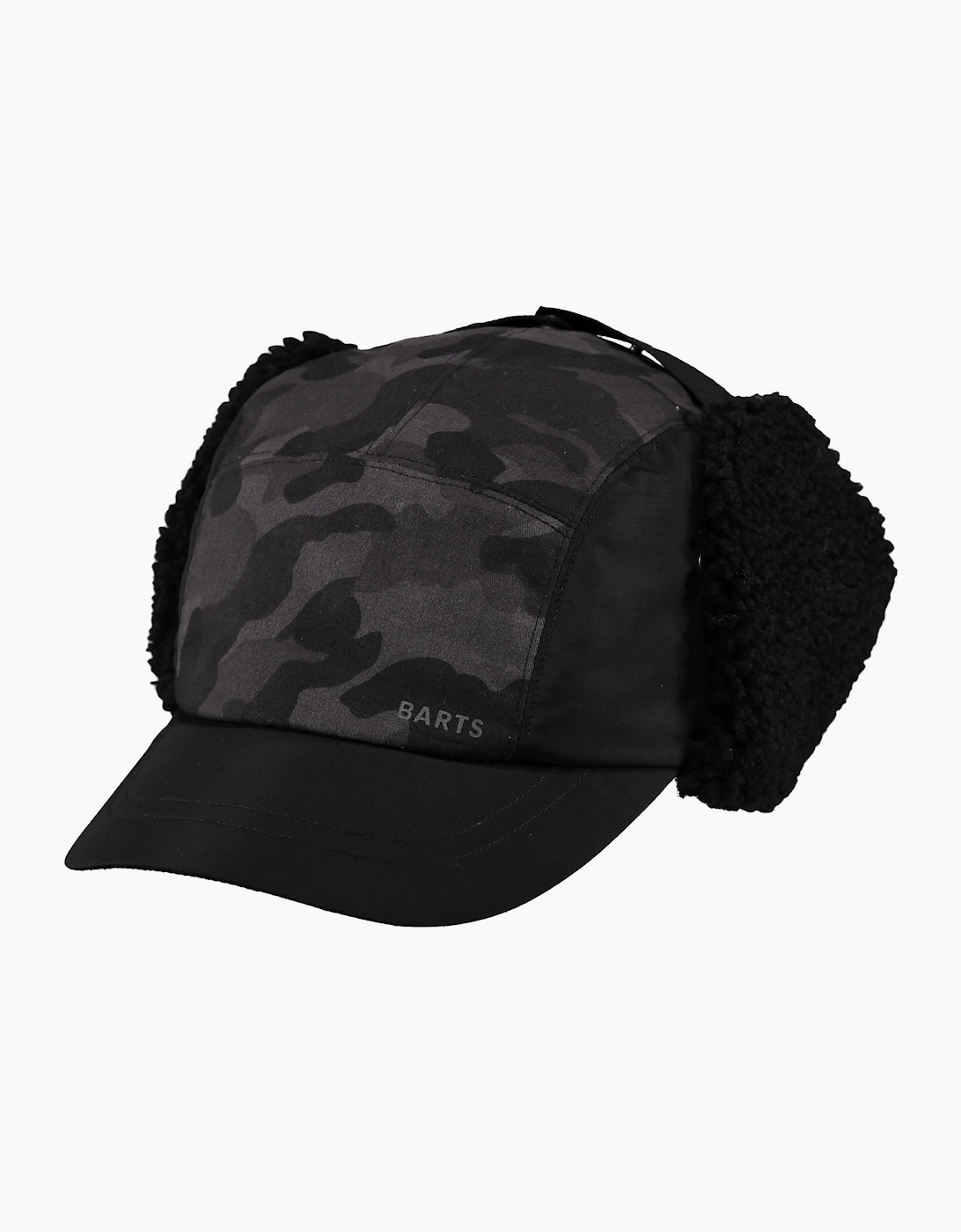 Men's Barts Mens Boise Fleece Lined Cap Hat With Ear Flaps - Black - Size: ONE size