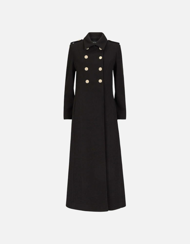 Long Military Black Coat