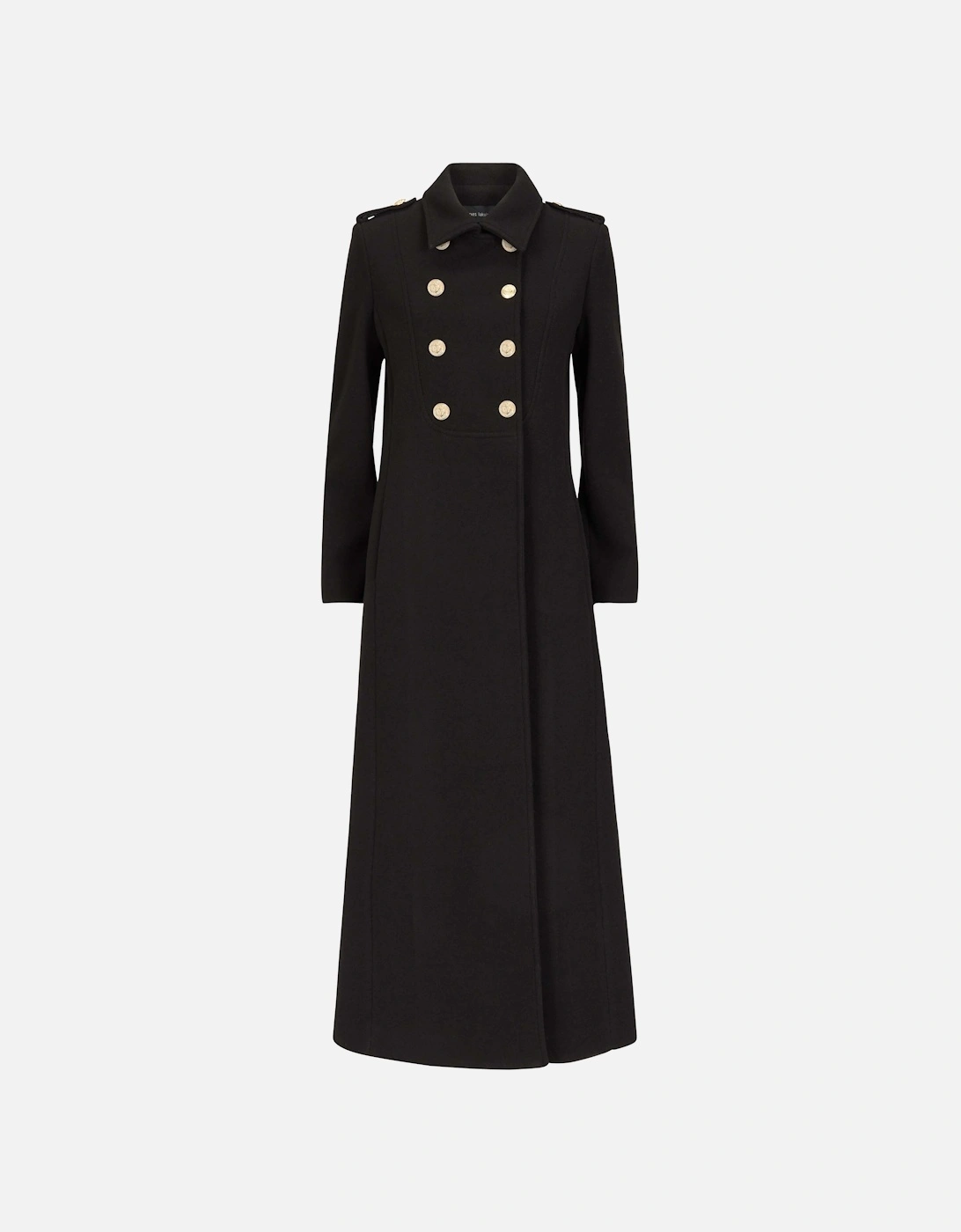 Long Military Black Coat