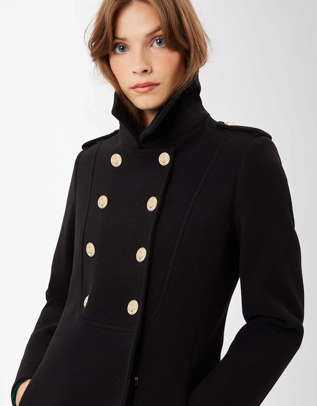 Long Military Black Coat