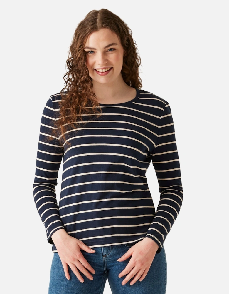 Womens/Ladies Federica II Stripe Long-Sleeved T-Shirt