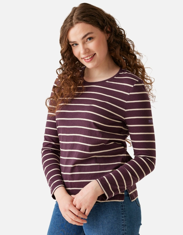 Womens/Ladies Federica II Stripe Long-Sleeved T-Shirt