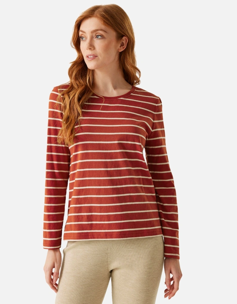 Womens/Ladies Federica II Stripe Long-Sleeved T-Shirt