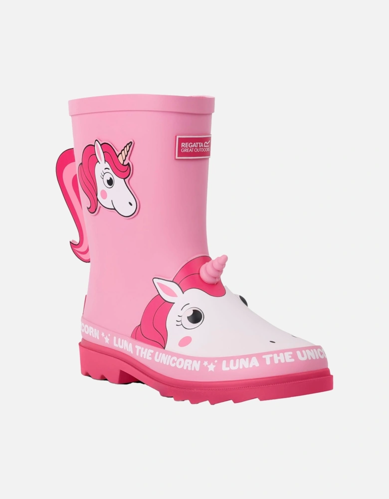 Childrens/Kids Mudplay II Luna The Unicorn Wellington Boots