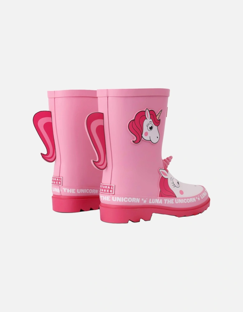 Childrens/Kids Mudplay II Luna The Unicorn Wellington Boots