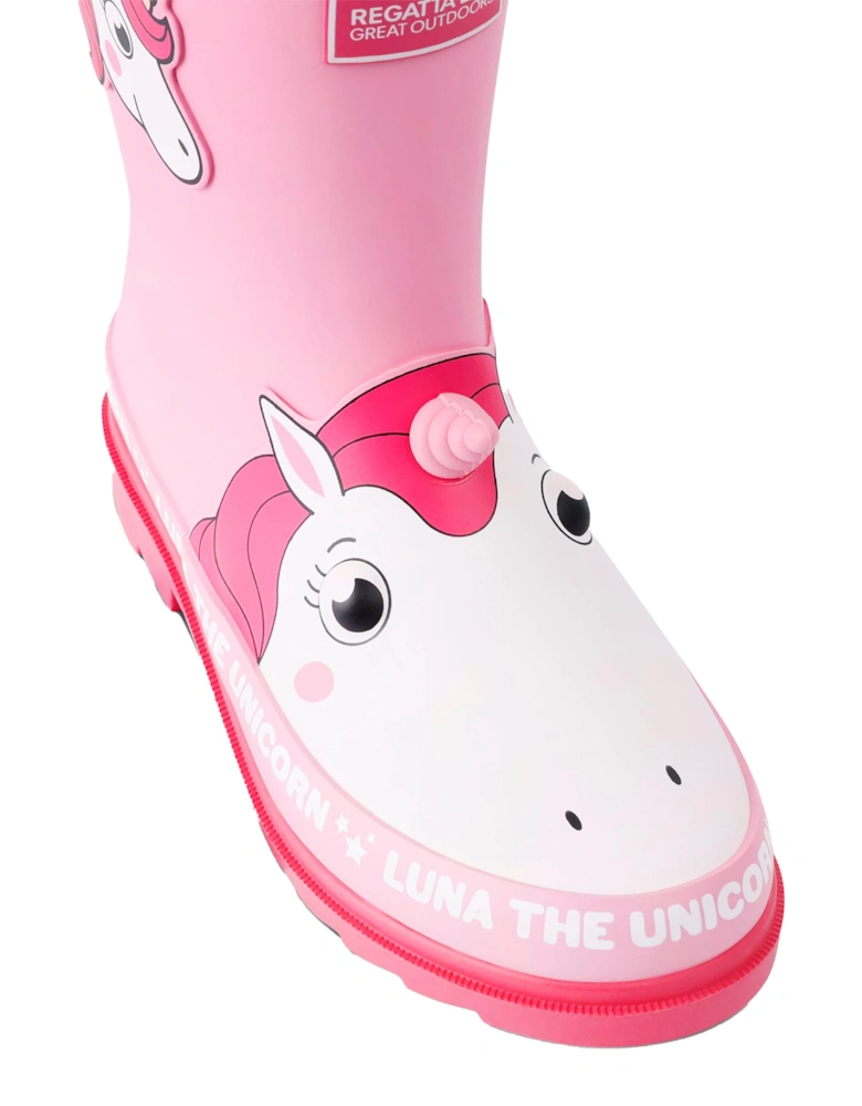 Childrens/Kids Mudplay II Luna The Unicorn Wellington Boots