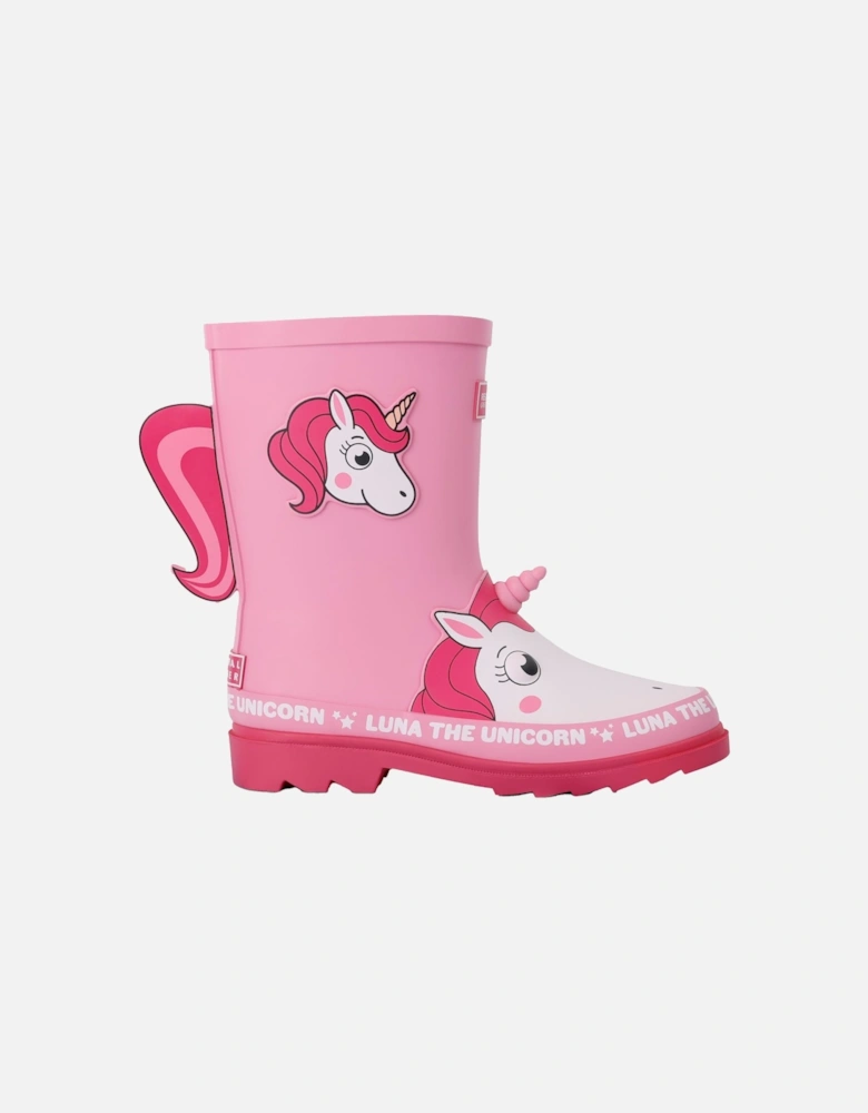 Childrens/Kids Mudplay II Luna The Unicorn Wellington Boots