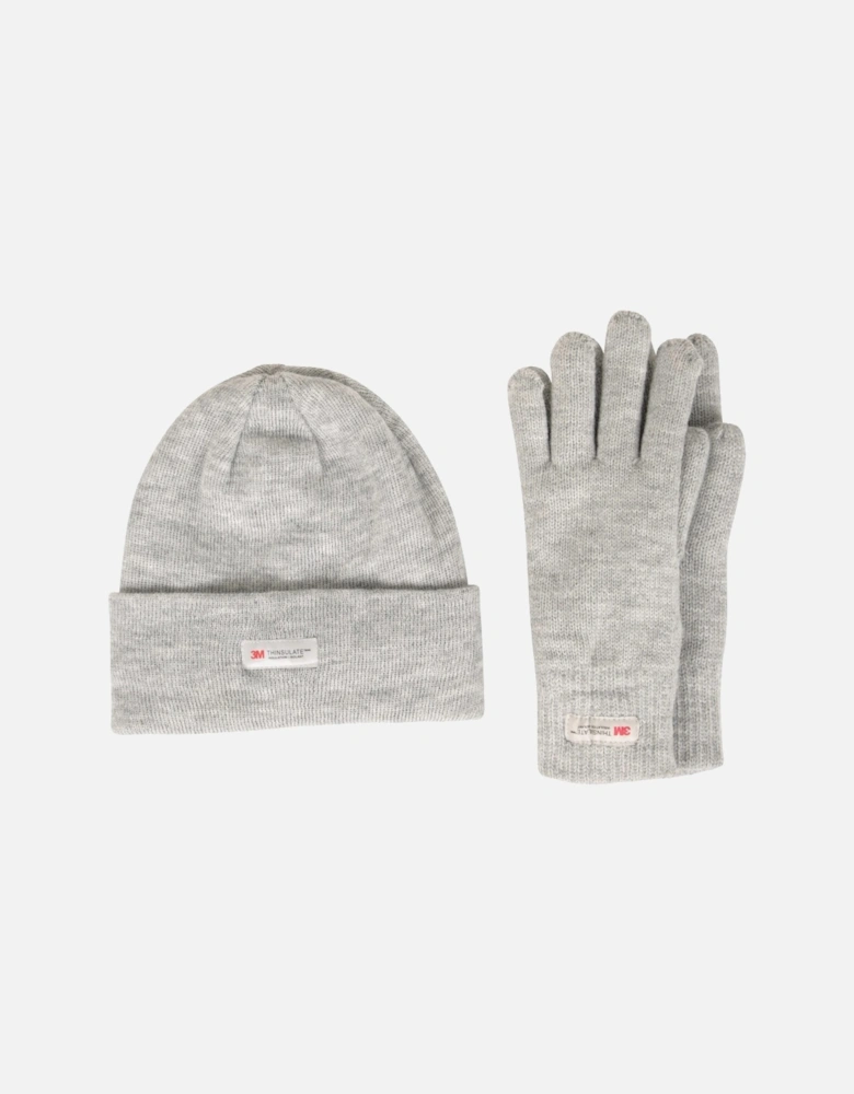 Womens/Ladies Thinsulate Fleece Beanie & Gloves Set