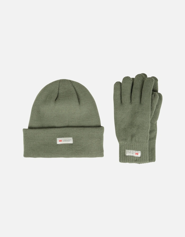 Womens/Ladies Thinsulate Fleece Beanie & Gloves Set