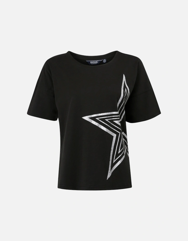 Womens/Ladies Abaya Star Foil Print T-Shirt