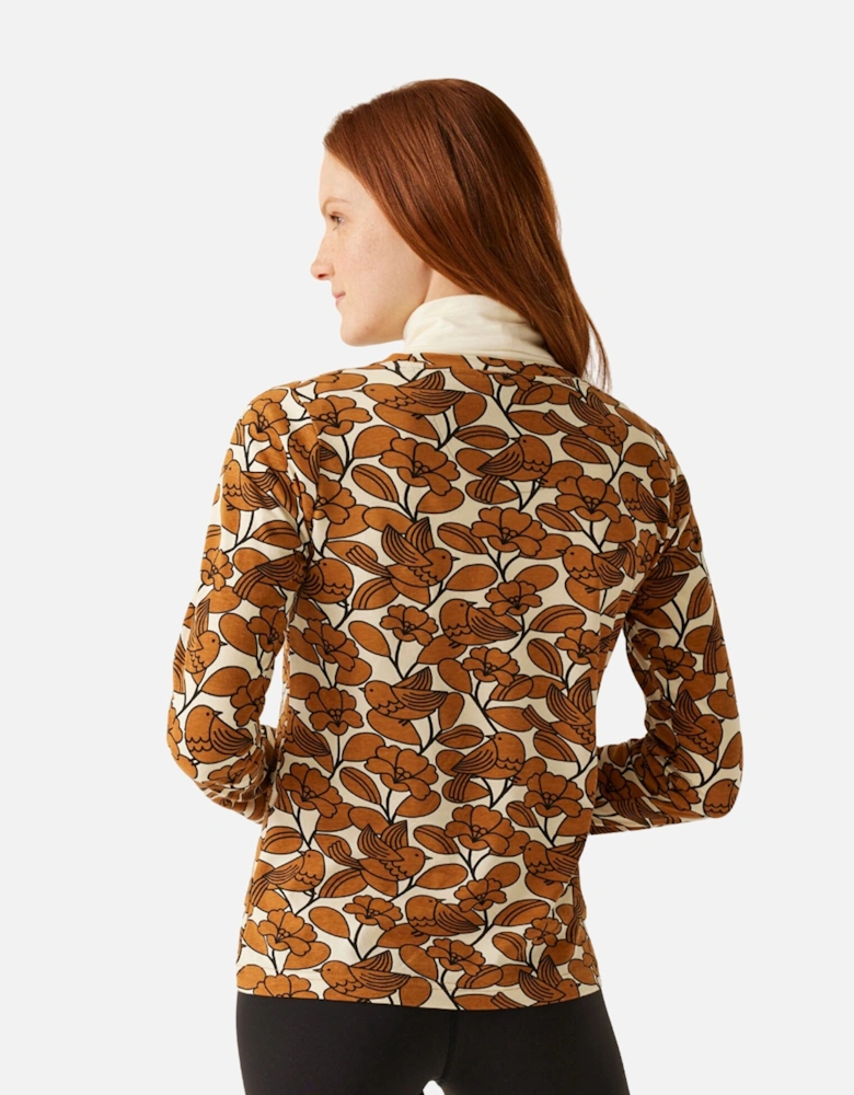 Womens/Ladies Orla Kiely Birdy Long-Sleeved Winter T-Shirt