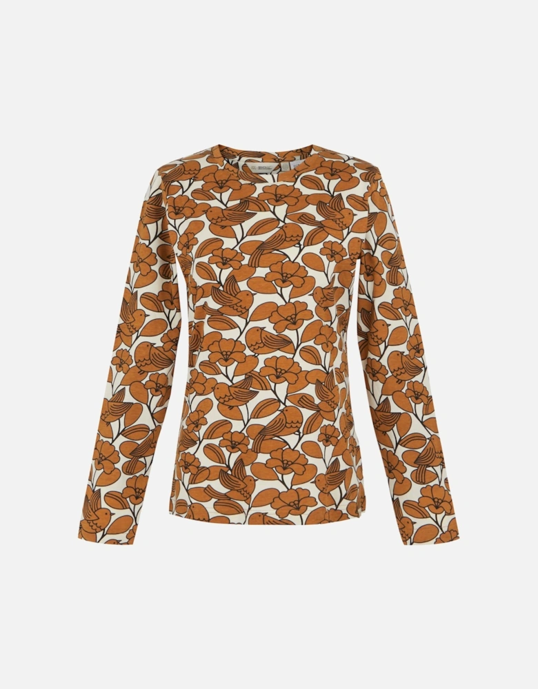 Womens/Ladies Orla Kiely Birdy Long-Sleeved Winter T-Shirt