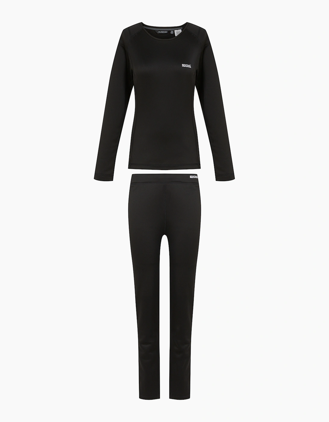 Regatta Women's Black / Plain Thermal Base Layer Set - : Size 16 Uk