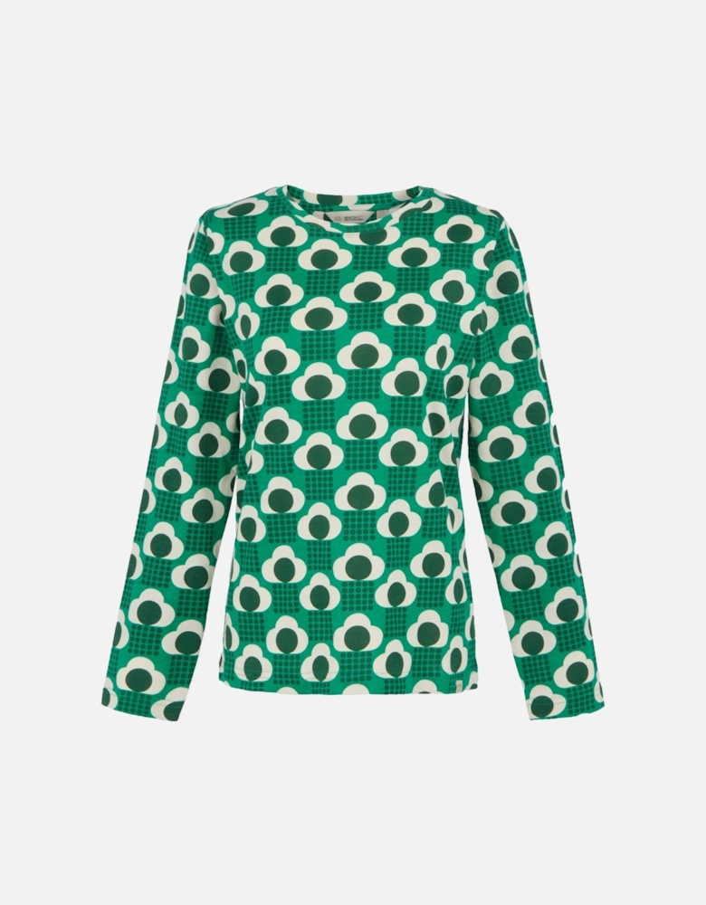 Womens/Ladies Orla Kiely Rain Cloud Long-Sleeved Winter T-Shirt