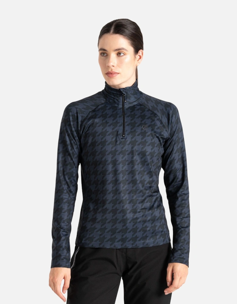 Womens/Ladies Divulge Dogtooth Core Stretch Midlayer