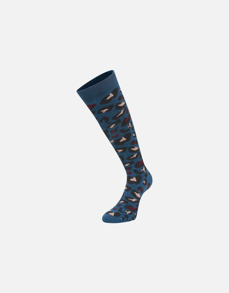 Womens/Ladies Animal Print Ski Socks
