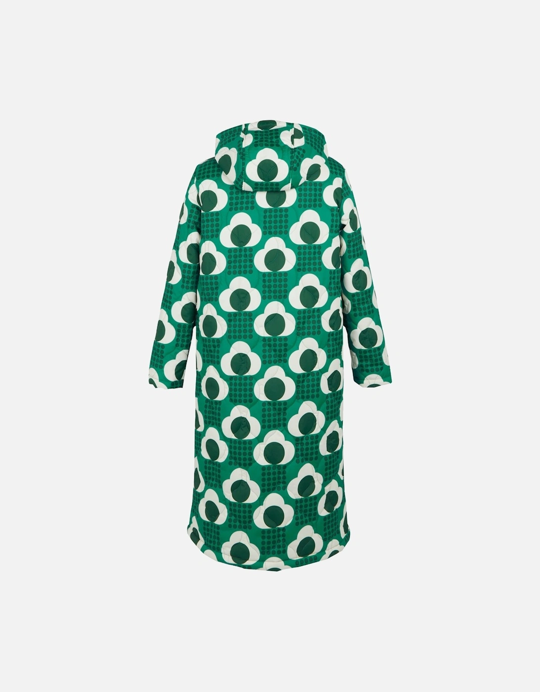 Womens/Ladies Orla Kiely Rain Cloud Quilted Long Length Padded Jacket