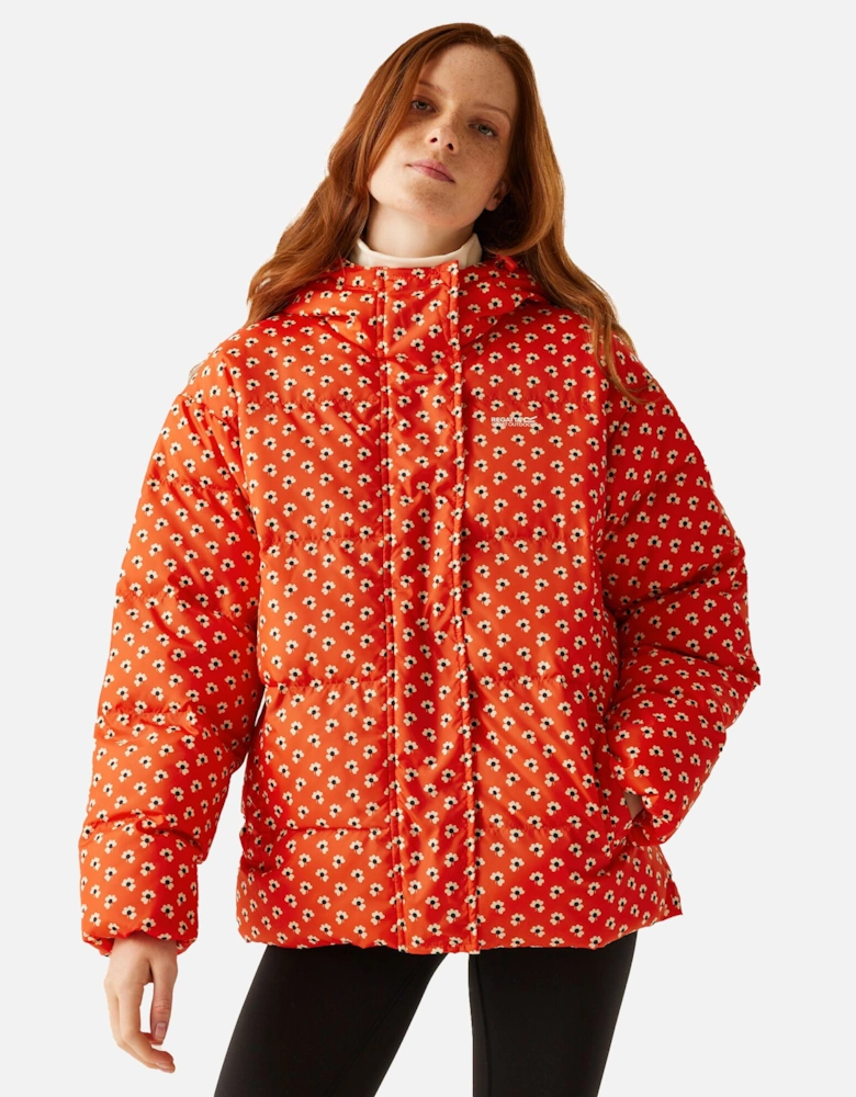 Womens/Ladies Orla Kiely Clover Quilted Oversized Padded Jacket