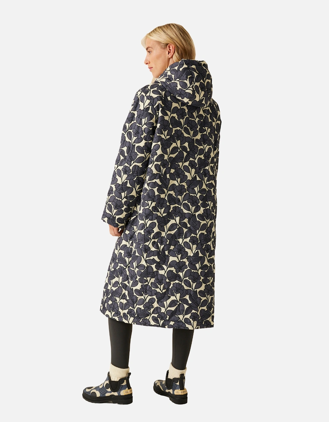 Womens/Ladies Orla Kiely Birdy Quilted Long Jacket