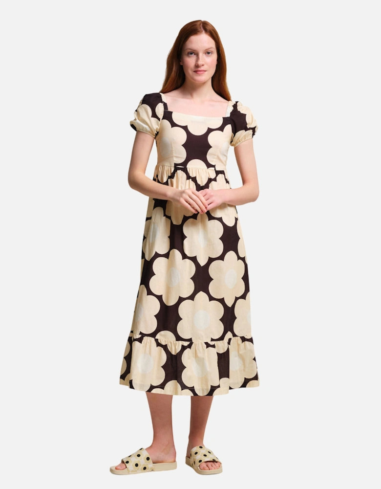 Womens/Ladies Orla Kiely Sixties Daisy Summer Midi Dress