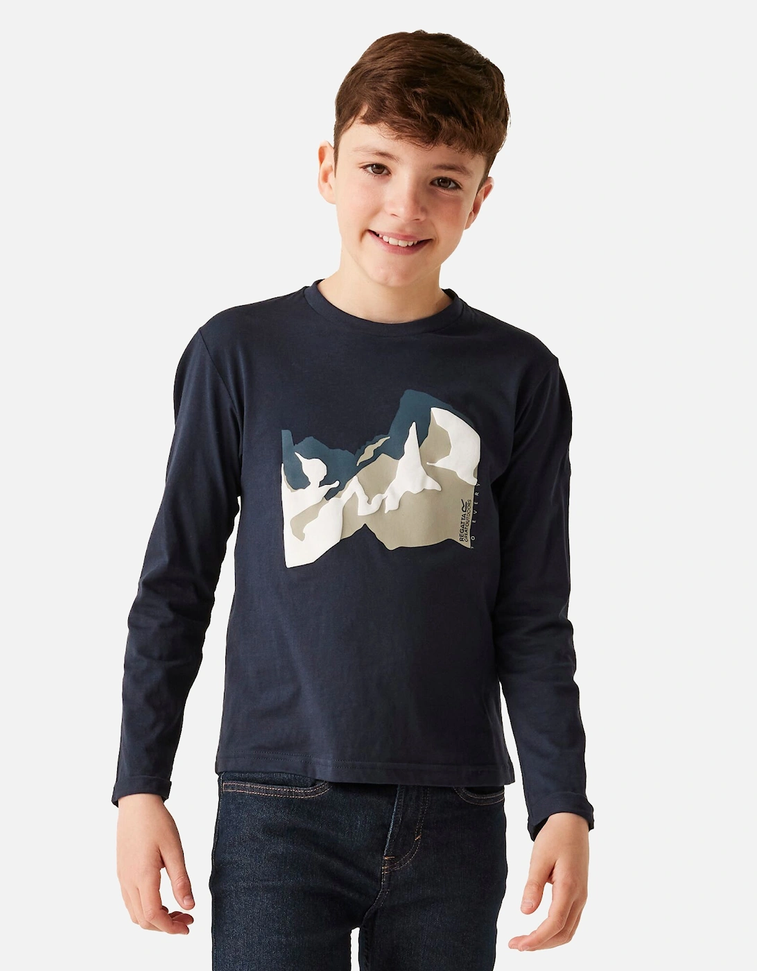 Childrens/Kids Wenbie III Mountain Long-Sleeved T-Shirt