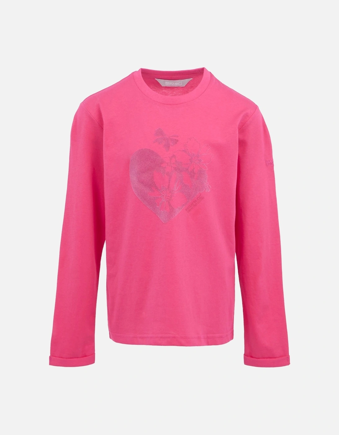 Childrens/Kids Wenbie III Hearts & Flowers Long-Sleeved T-Shirt, 6 of 5