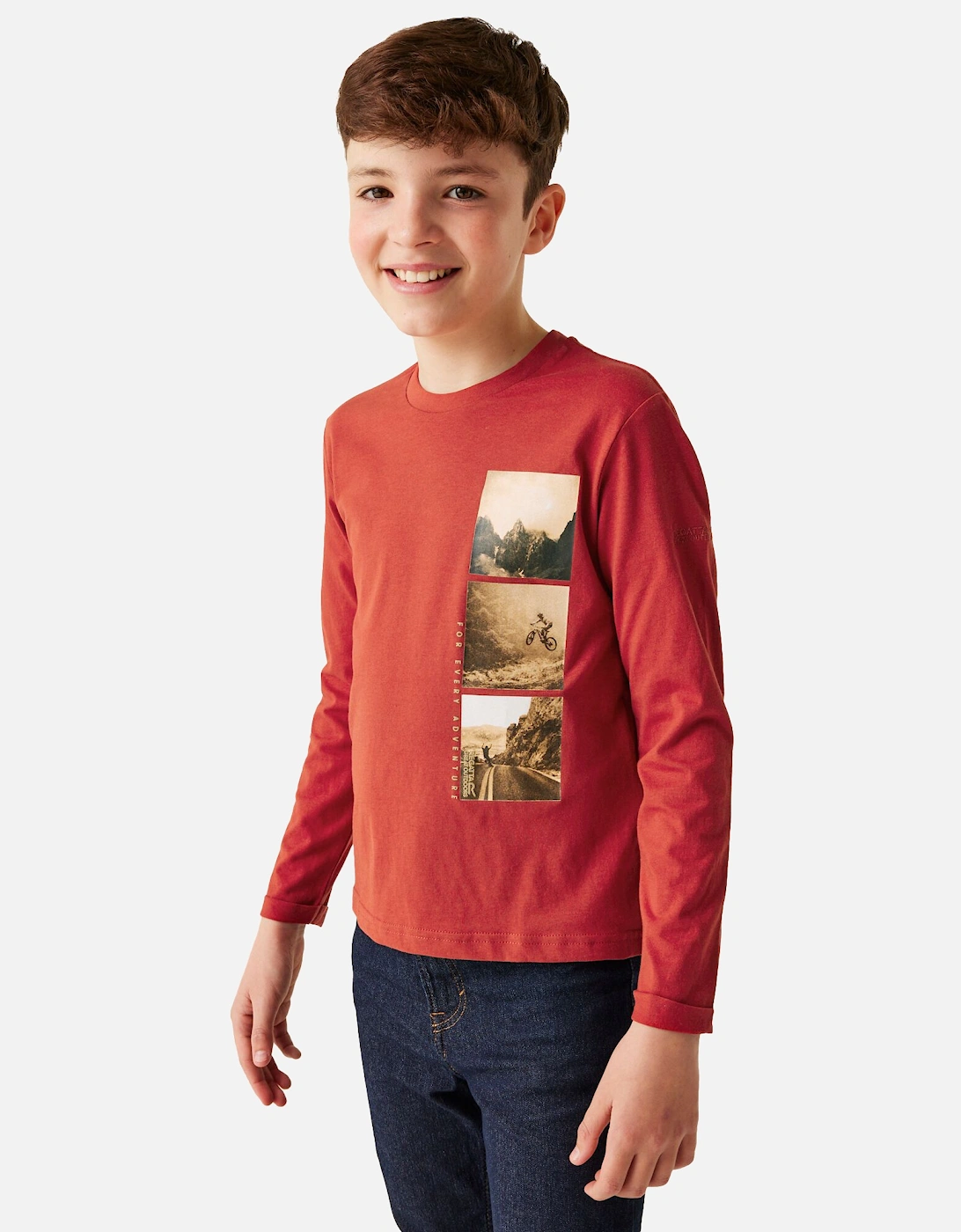 Childrens/Kids Wenbie III Photo Split Long-Sleeved T-Shirt