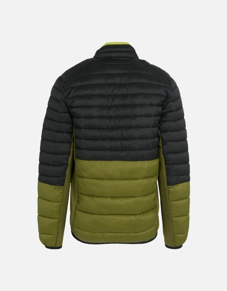 Mens Leedre Colour Block Hybrid Jacket