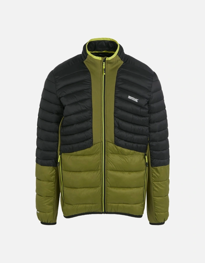 Mens Leedre Colour Block Hybrid Jacket