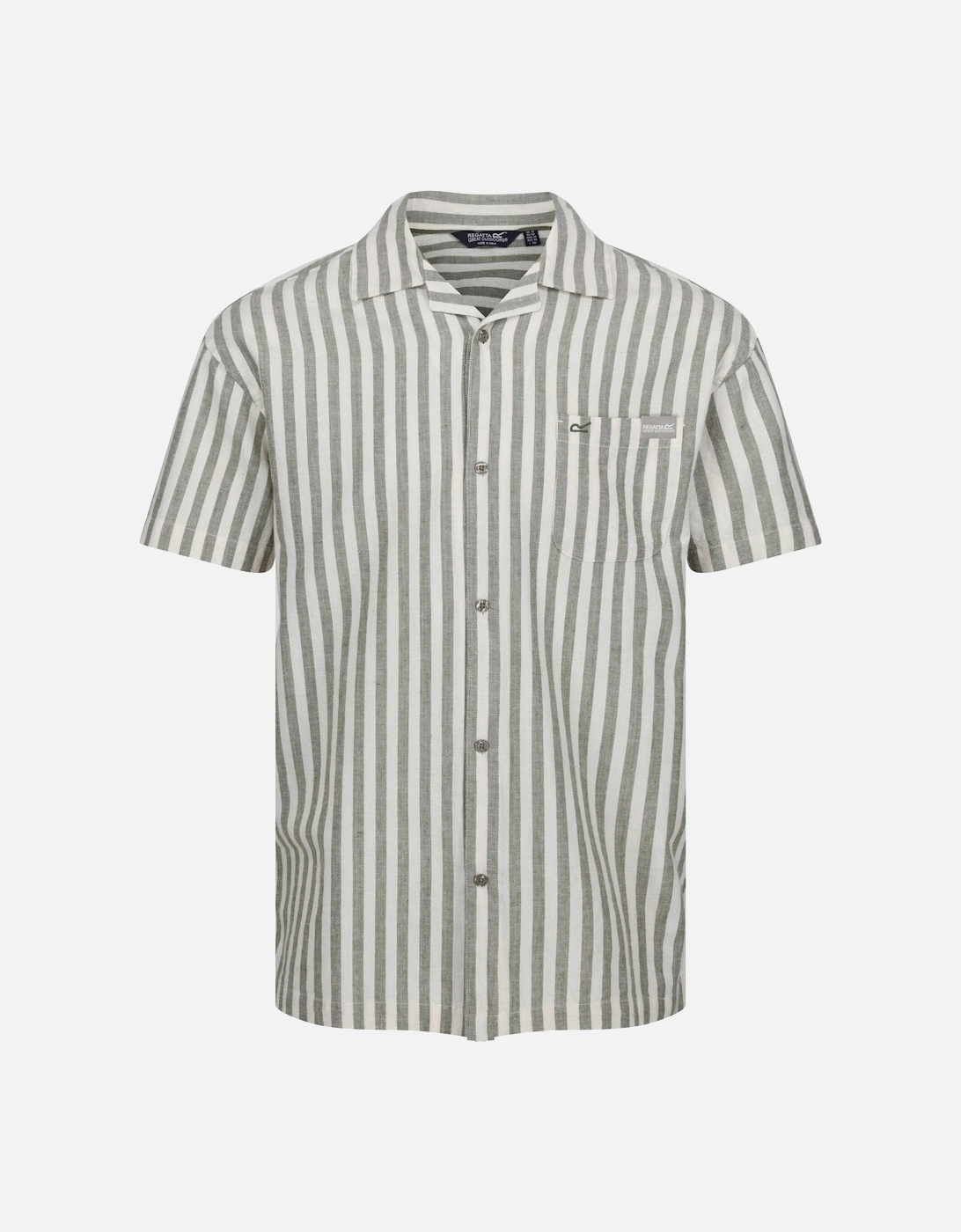 Mens Shorebay II Stripe Short-Sleeved Shirt, 6 of 5