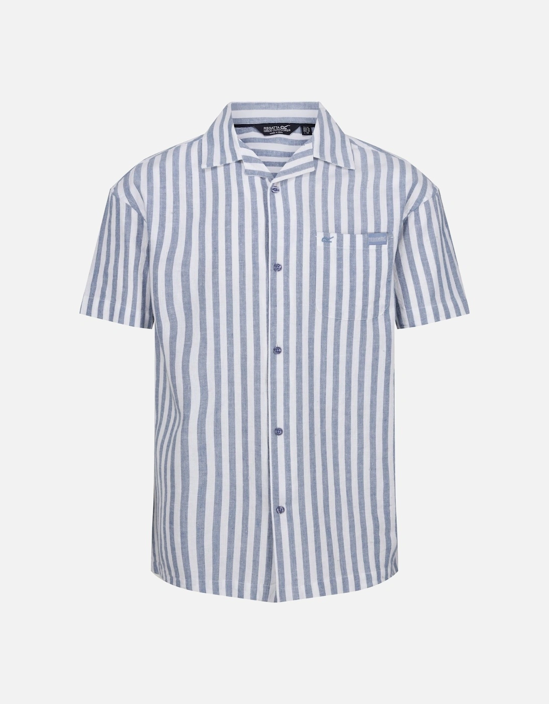 Mens Shorebay II Stripe Short-Sleeved Shirt, 6 of 5