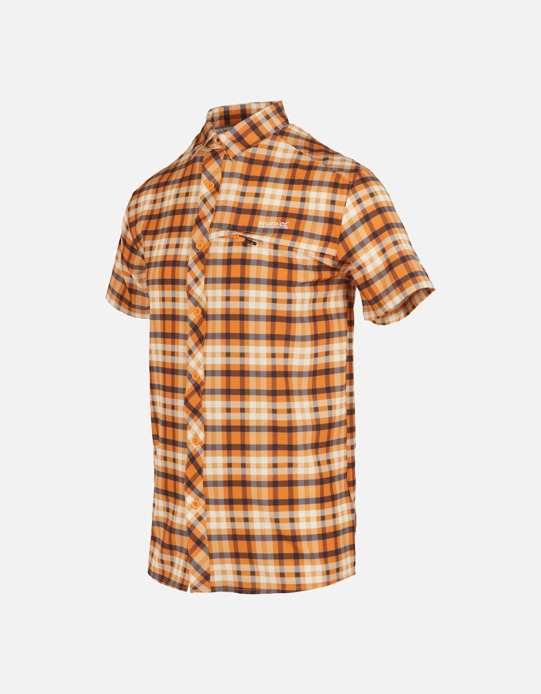 Mens Checked Packaway Travel Shirt