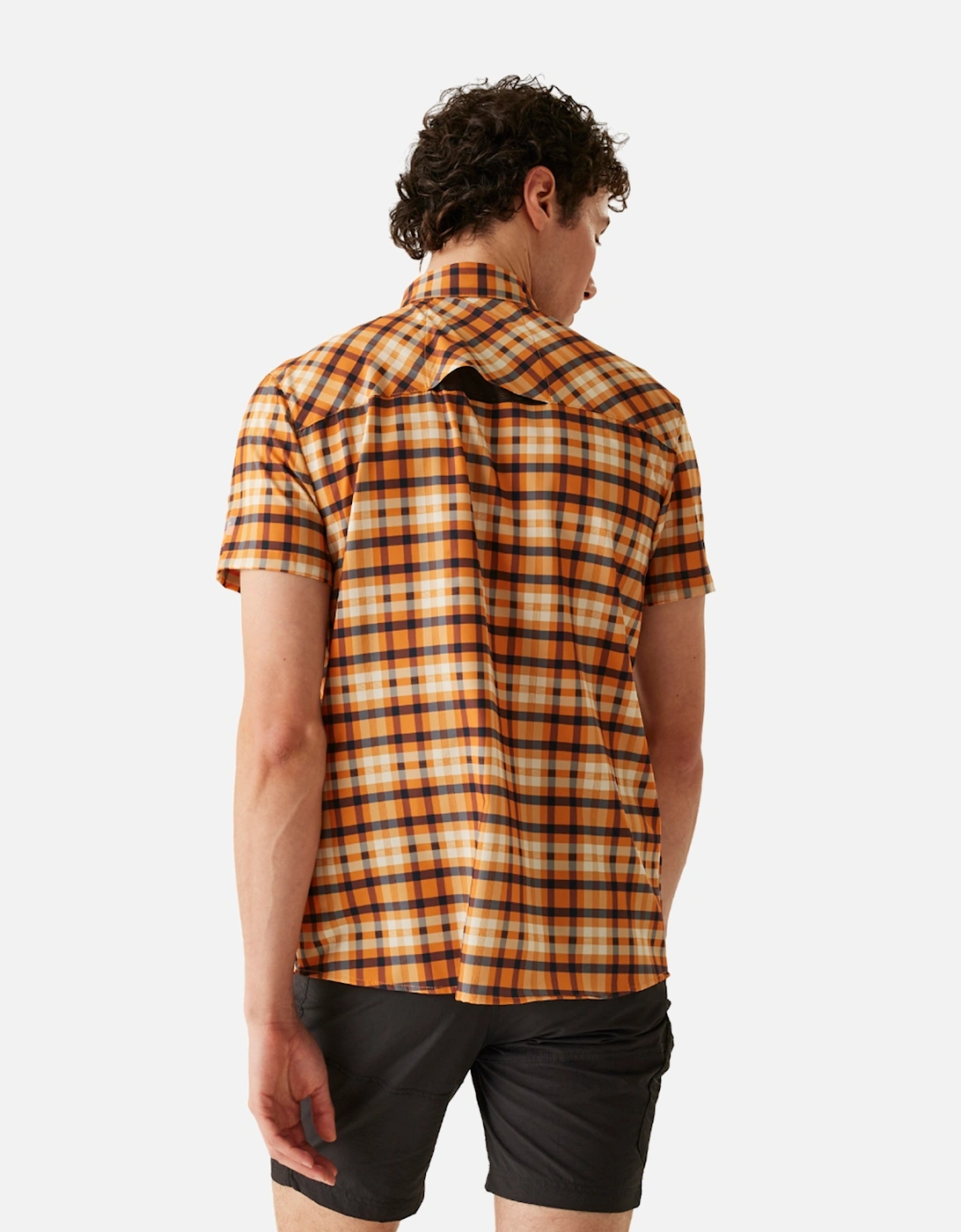 Mens Checked Packaway Travel Shirt