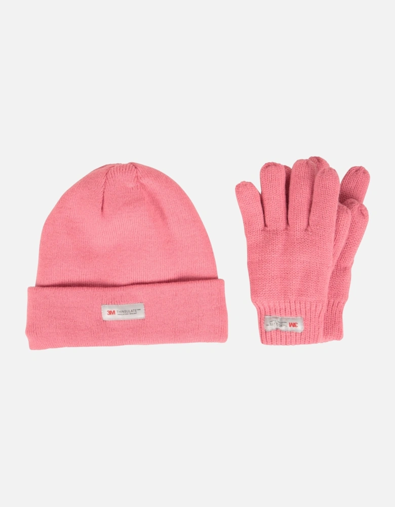 Childrens/Kids Thinsulate Fleece Beanie & Gloves Set