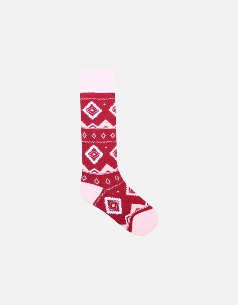 Childrens/Kids Geometric Ski Socks