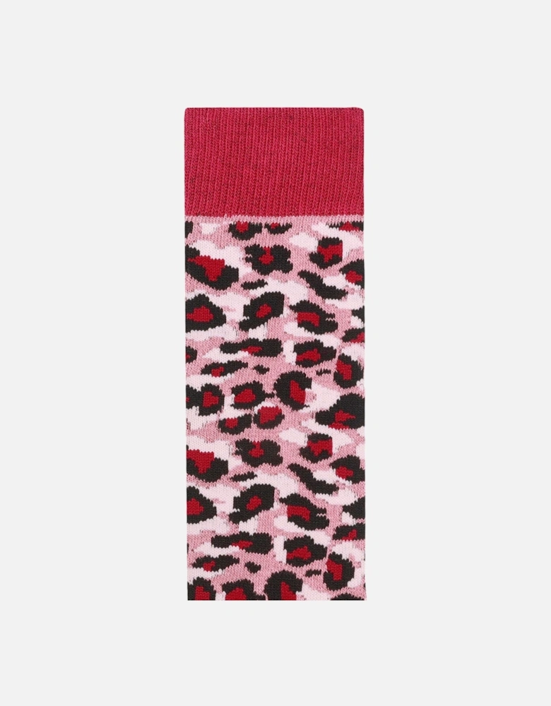 Childrens/Kids Cheetah Print Ski Socks