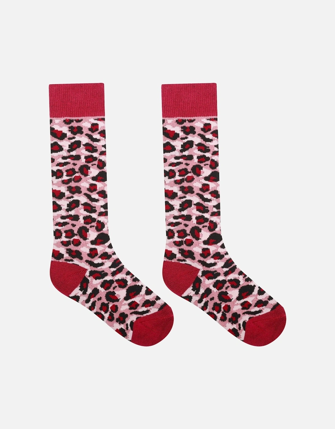 Childrens/Kids Cheetah Print Ski Socks, 5 of 4