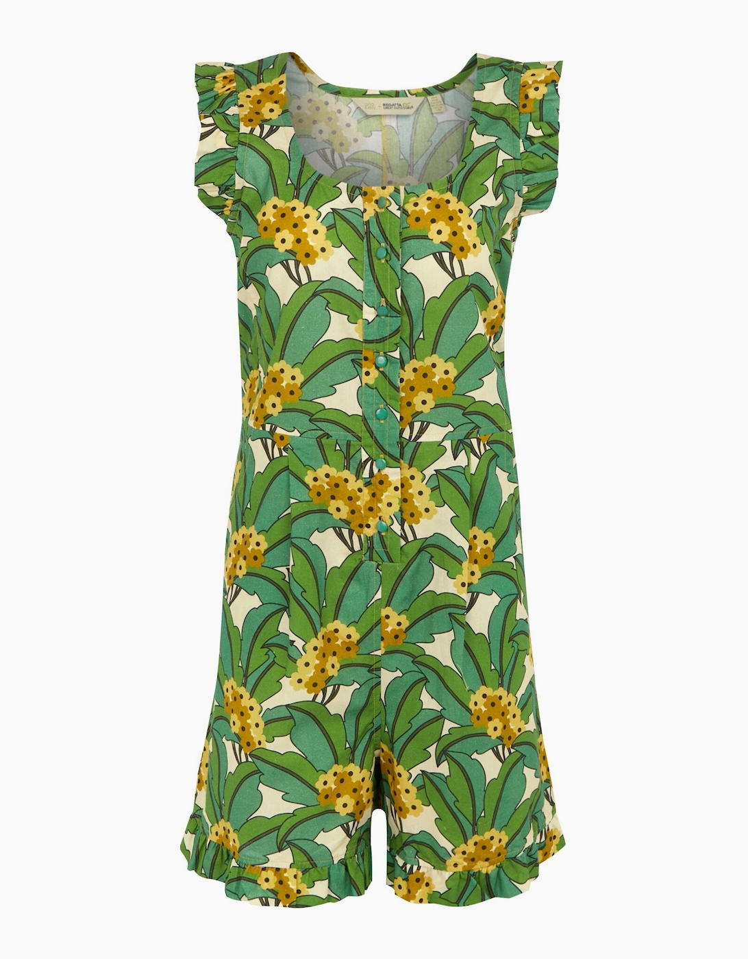 Women's Regatta Womens/Ladies Orla Kiely Tropical Playsuit - Green - Size: 18