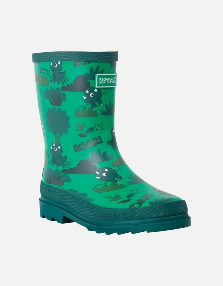 Childrens/Kids Mudplay II Stompy The Dinosaur Wellington Boots